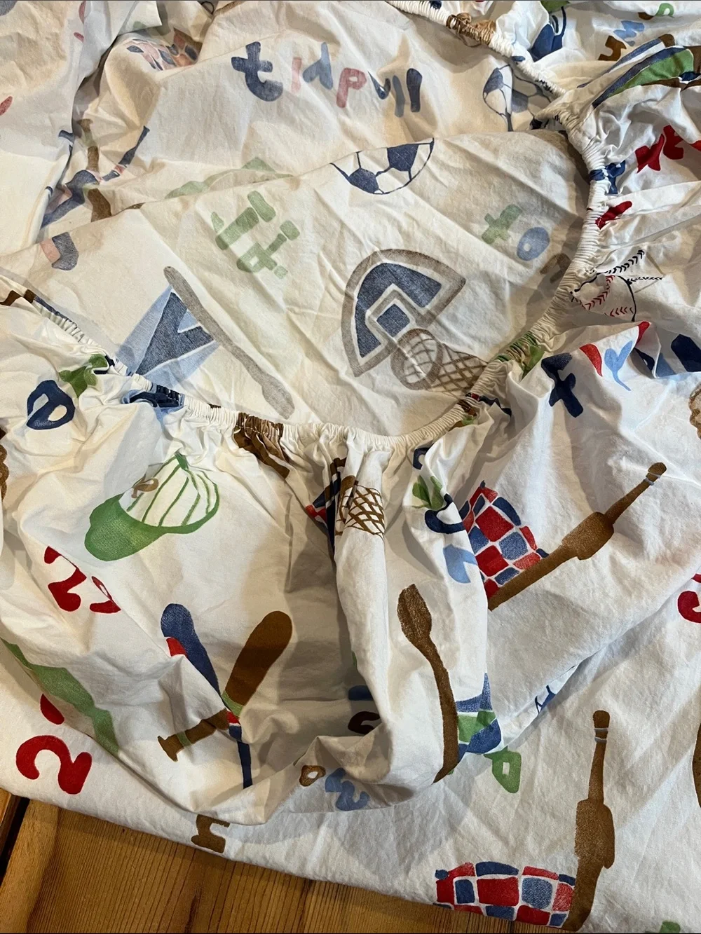 POTTERY BARN KIDS *Crib* Fitted Sheets Sports Theme Orgainc